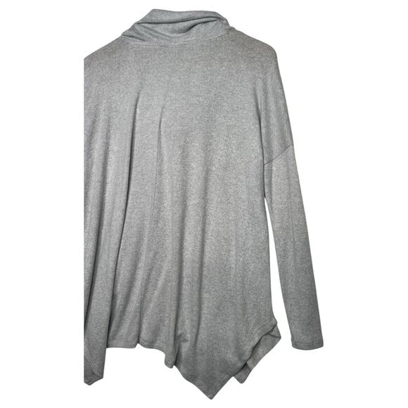 New Express Sweater Womens XS Gray Cowl Neck Asymmetrical Drop Shoulder Soft - Picture 12 of 13